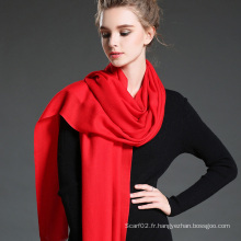 Foulard écharpe en laine rouge féminin rouge